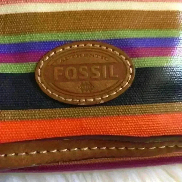 Fossil Keykper wristlet real leather wallet fiesta colors? - Picture 4 of 4
